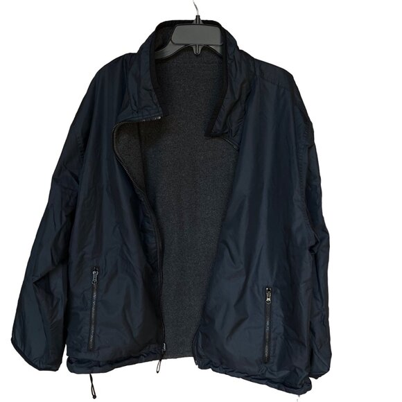 Structure Vintage Reversible Mens Fleece & Nylon Jacket Blue & Gray Size XL - Picture 4 of 16